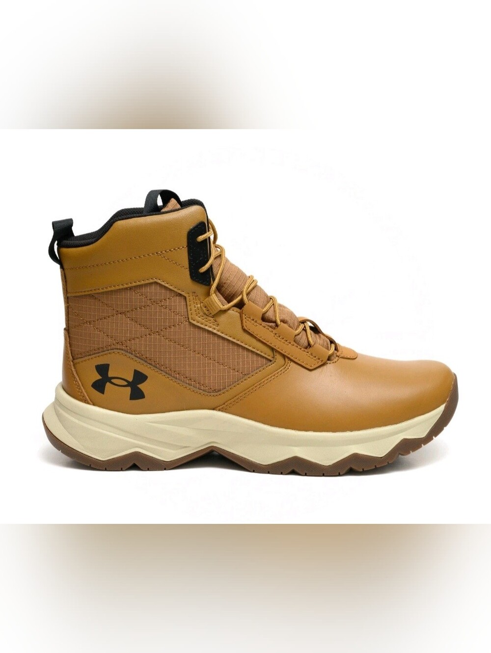 UNDER ARMOUR Stellar G2 Tactical Hiking Tactical Boots Youth Size 4 Brown White